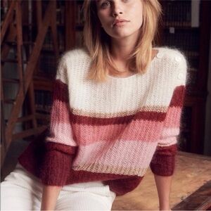 EUC Sezane Striped Sweater